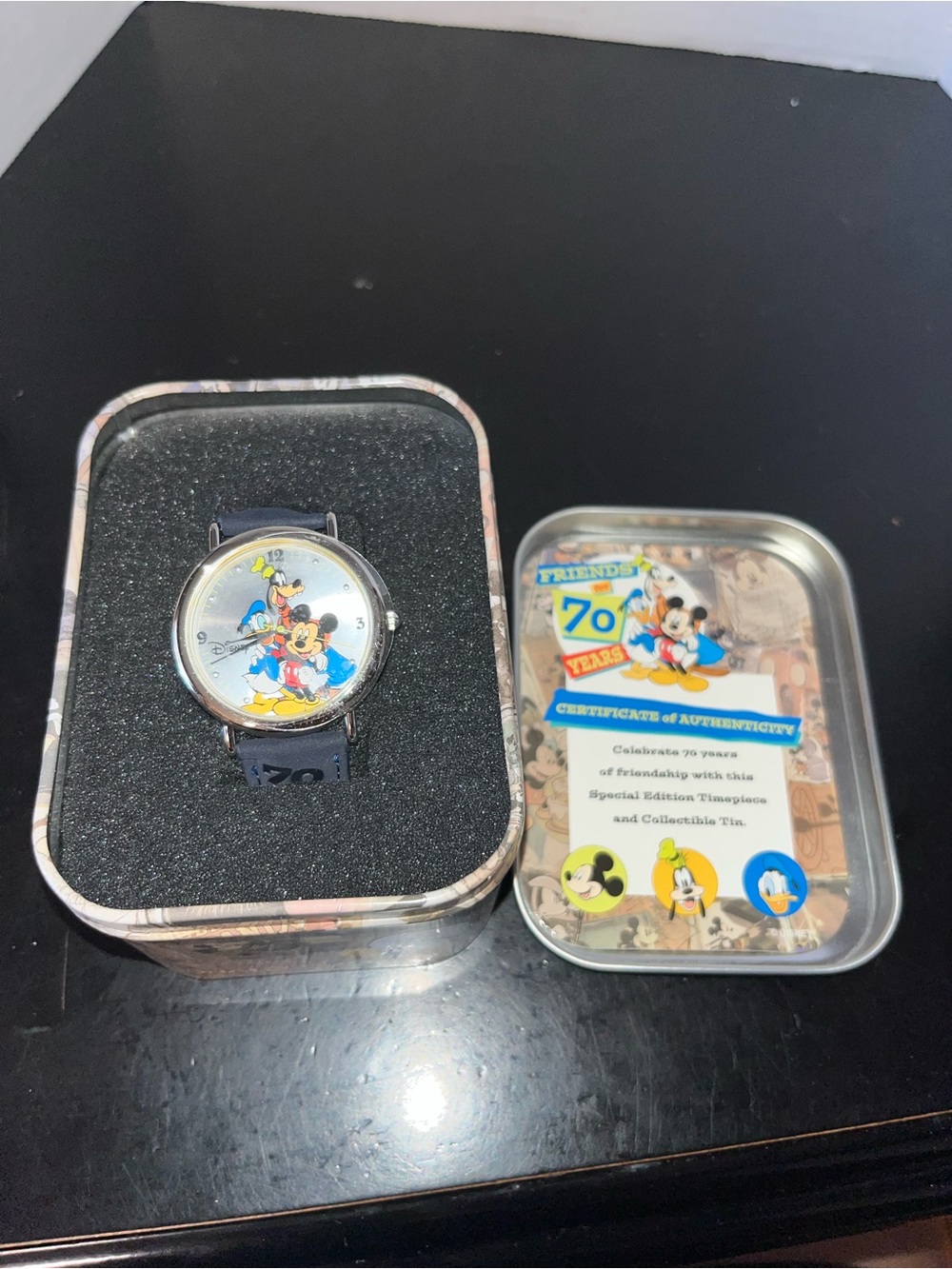 Vintage Disney Special Edition "Friends for 70 Years" Watch & Tin